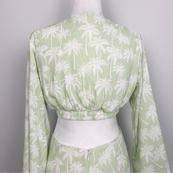 Lovers and Friends Maysa Kimono Dress Palm Tree Print Size M - Picture 8 of 14